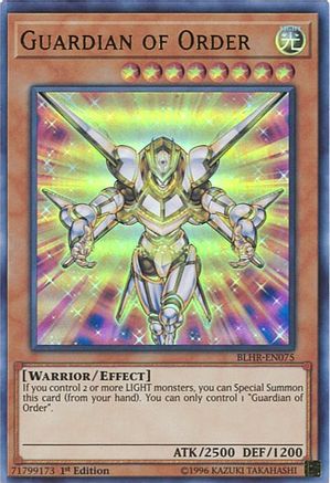 Guardian of Order (BLHR-EN075) - Battles of Legend: Hero's Revenge 1st Edition - Premium Yugioh Single from Konami - Just $0.25! Shop now at Game Crave Tournament Store