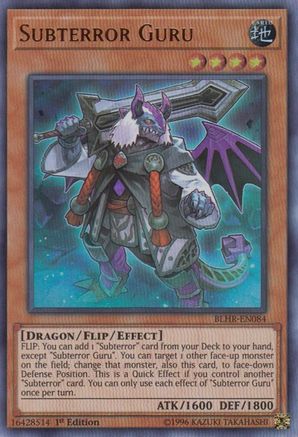 Subterror Guru (BLHR-EN084) - Battles of Legend: Hero's Revenge 1st Edition - Premium Yugioh Single from Konami - Just $0.50! Shop now at Game Crave Tournament Store