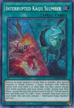 Interrupted Kaiju Slumber (BLHR-EN087) - Battles of Legend: Hero's Revenge 1st Edition - Premium Yugioh Single from Konami - Just $1.13! Shop now at Game Crave Tournament Store
