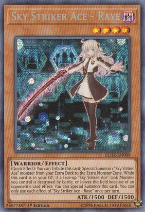 Sky Striker Ace - Raye (BLHR-EN089) - Battles of Legend: Hero's Revenge 1st Edition - Premium Yugioh Single from Konami - Just $1.30! Shop now at Game Crave Tournament Store