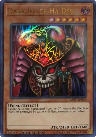 Dark Ruler Ha Des (LART-EN010) - The Lost Art Promotion Limited - Premium Yugioh Single from Konami - Just $1.05! Shop now at Game Crave Tournament Store
