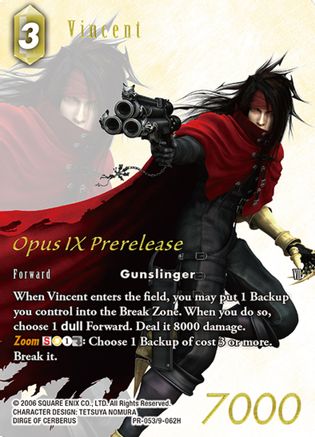 Vincent (Prerelease Promo) (FF: PROMO CARDS) Foil - Premium Final Fantasy Single from FF: Promo Cards - Just $3.22! Shop now at Game Crave Tournament Store