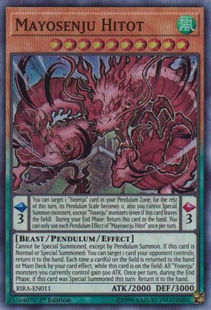 Mayosenju Hitot (RIRA-EN011) - Rising Rampage 1st Edition - Premium Yugioh Single from Konami - Just $0.25! Shop now at Game Crave Tournament Store
