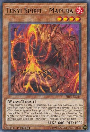 Tenyi Spirit - Mapura (RIRA-EN014) - Rising Rampage 1st Edition - Premium Yugioh Single from Konami - Just $0.25! Shop now at Game Crave Tournament Store