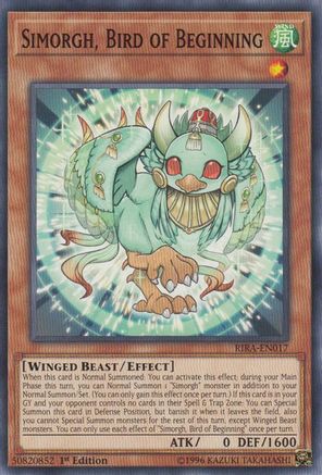 Simorgh, Bird of Beginning (RIRA-EN017) - Rising Rampage 1st Edition - Premium Yugioh Single from Konami - Just $0.25! Shop now at Game Crave Tournament Store