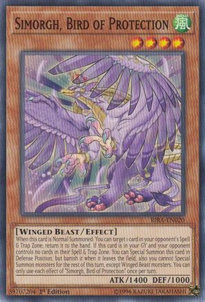 Simorgh, Bird of Protection (RIRA-EN020) - Rising Rampage Unlimited - Premium Yugioh Single from Konami - Just $0.25! Shop now at Game Crave Tournament Store