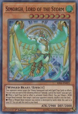Simorgh, Lord of the Storm (RIRA-EN021) - Rising Rampage Unlimited - Premium Yugioh Single from Konami - Just $0.25! Shop now at Game Crave Tournament Store