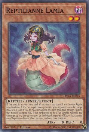Reptilianne Lamia (RIRA-EN025) - Rising Rampage 1st Edition - Premium Yugioh Single from Konami - Just $0.25! Shop now at Game Crave Tournament Store