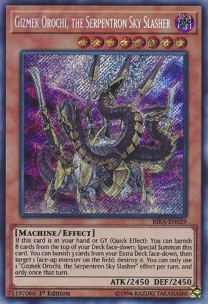 Gizmek Orochi, the Serpentron Sky Slasher (RIRA-EN029) - Rising Rampage Unlimited - Premium Yugioh Single from Konami - Just $1.32! Shop now at Game Crave Tournament Store