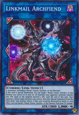 Linkmail Archfiend (RIRA-EN047) - Rising Rampage 1st Edition - Premium Yugioh Single from Konami - Just $0.26! Shop now at Game Crave Tournament Store