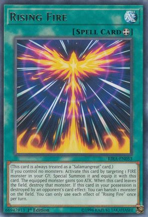 Rising Fire (RIRA-EN053) - Rising Rampage Unlimited - Premium Yugioh Single from Konami - Just $0.25! Shop now at Game Crave Tournament Store