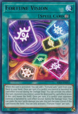 Fortune Vision (RIRA-EN055) - Rising Rampage 1st Edition - Premium Yugioh Single from Konami - Just $0.25! Shop now at Game Crave Tournament Store