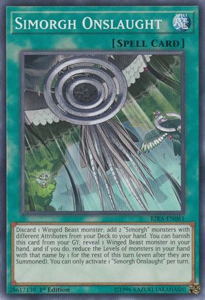 Simorgh Onslaught (RIRA-EN061) - Rising Rampage Unlimited - Premium Yugioh Single from Konami - Just $0.25! Shop now at Game Crave Tournament Store