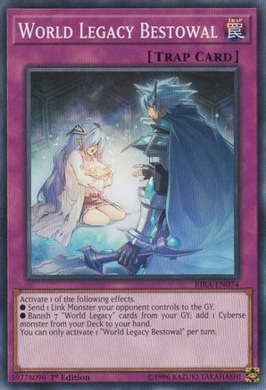 World Legacy Bestowal (RIRA-EN074) - Rising Rampage 1st Edition - Premium Yugioh Single from Konami - Just $0.25! Shop now at Game Crave Tournament Store