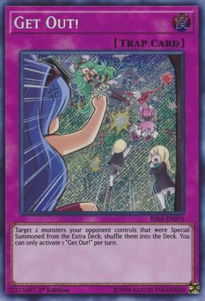 Get Out! (RIRA-EN076) - Rising Rampage Unlimited - Premium Yugioh Single from Konami - Just $0.46! Shop now at Game Crave Tournament Store