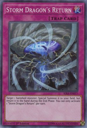 Storm Dragon's Return (RIRA-EN077) - Rising Rampage Unlimited - Premium Yugioh Single from Konami - Just $0.26! Shop now at Game Crave Tournament Store