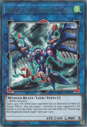 Hraesvelgr, the Desperate Doom Eagle (RIRA-EN082) - Rising Rampage Unlimited - Premium Yugioh Single from Konami - Just $0.26! Shop now at Game Crave Tournament Store