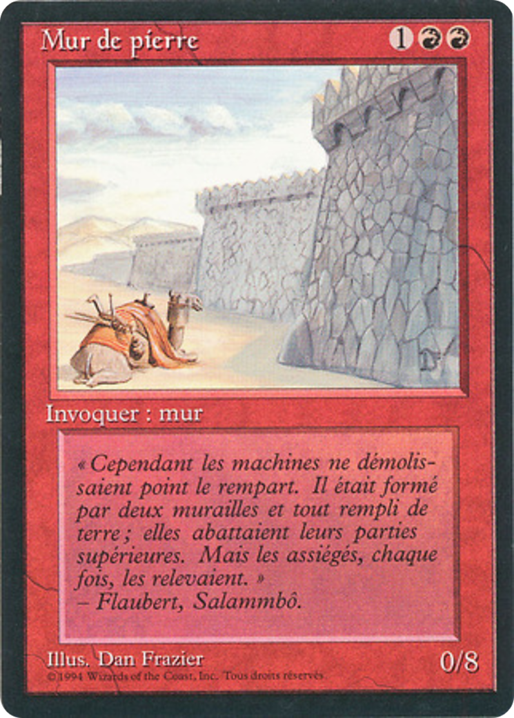 Wall of Stone (FBB-184) - Foreign Black Border - Premium MTG Single from Wizards of the Coast - Just $0! Shop now at Game Crave Tournament Store