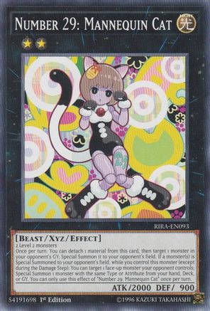 Number 29: Mannequin Cat (RIRA-EN093) - Rising Rampage 1st Edition - Premium Yugioh Single from Konami - Just $0.26! Shop now at Game Crave Tournament Store