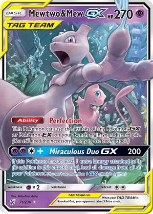 Mewtwo & Mew-GX 71/236 - Unified Minds Holofoil - Premium Pokemon Single from Nintendo - Just $16.44! Shop now at Game Crave Tournament Store