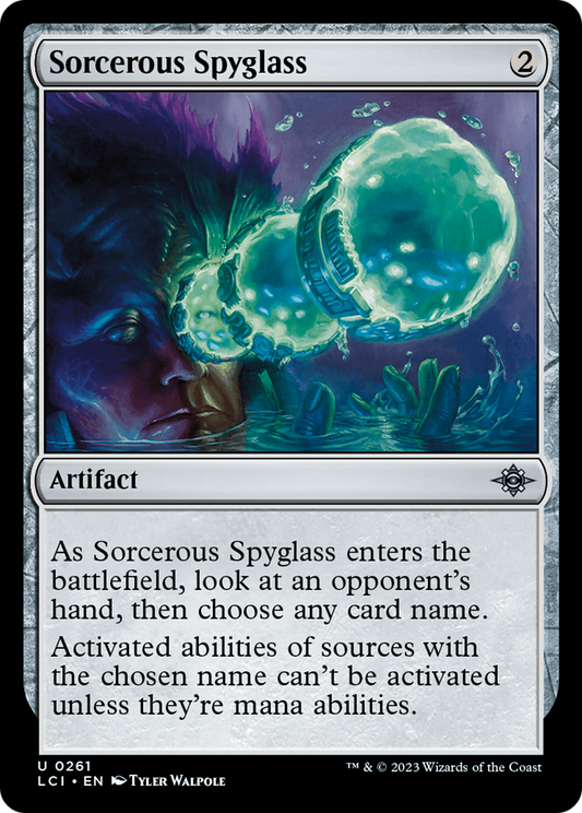 Sorcerous Spyglass (LCI-261) - The Lost Caverns of Ixalan - Premium MTG Single from Wizards of the Coast - Just $0.08! Shop now at Game Crave Tournament Store