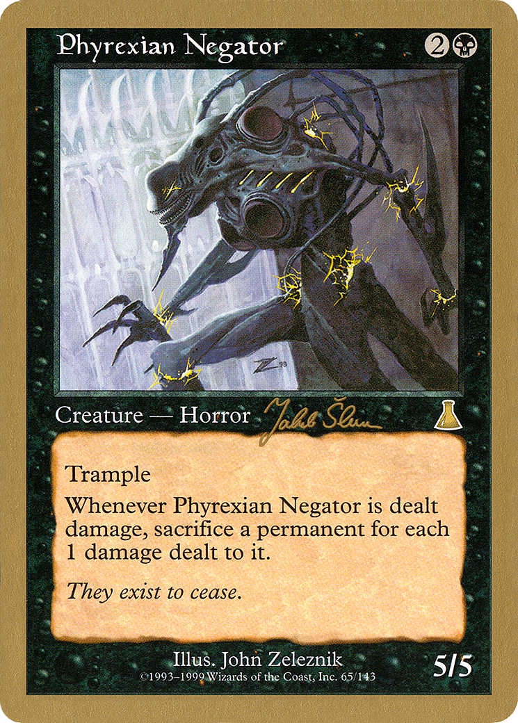 Phyrexian Negator (WC99-JS65) - World Championship Decks 1999 - Premium MTG Single from Wizards of the Coast - Just $1.16! Shop now at Game Crave Tournament Store