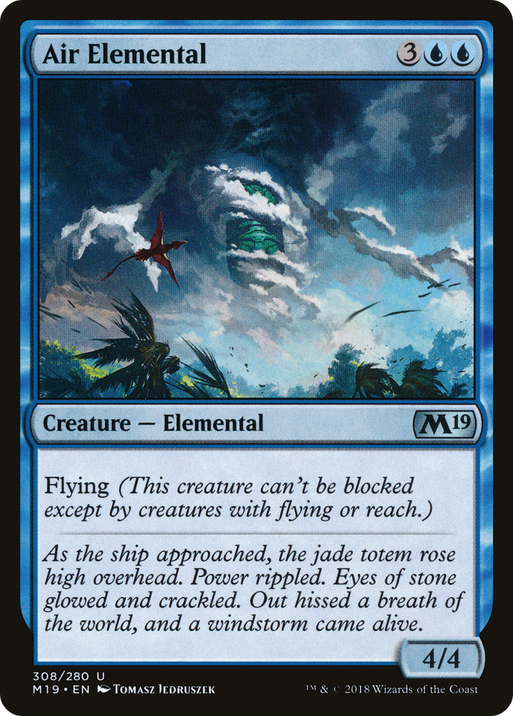 Air Elemental (M19-308) - Core Set 2019 - Premium MTG Single from Wizards of the Coast - Just $0.08! Shop now at Game Crave Tournament Store
