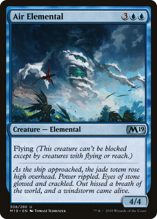 Air Elemental (M19-308) - Core Set 2019 - Premium MTG Single from Wizards of the Coast - Just $0.08! Shop now at Game Crave Tournament Store