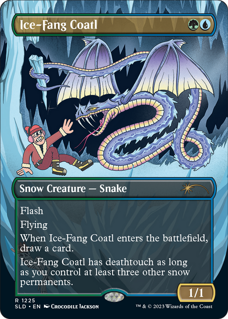 Ice-Fang Coatl (SLD-1225) - Secret Lair Drop (Borderless) - Premium MTG Single from Wizards of the Coast - Just $4.09! Shop now at Game Crave Tournament Store
