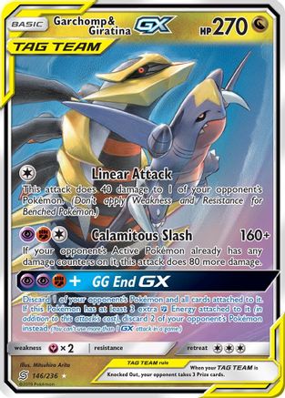 Garchomp & Giratina-GX 146/236 - Unified Minds Holofoil - Premium Pokemon Single from Nintendo - Just $9.74! Shop now at Game Crave Tournament Store