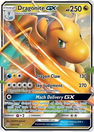 Dragonite-GX 152/236 - Unified Minds Holofoil - Premium Pokemon Single from Nintendo - Just $3.56! Shop now at Game Crave Tournament Store