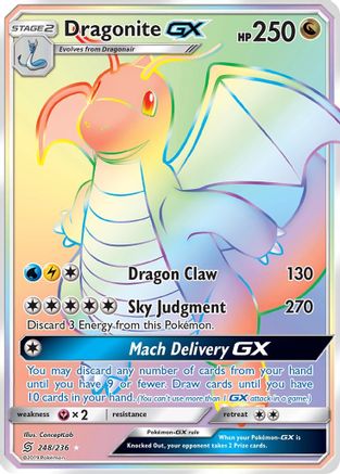 Dragonite-GX 248/236 - Unified Minds Holofoil - Premium Pokemon Single from Nintendo - Just $49.70! Shop now at Game Crave Tournament Store