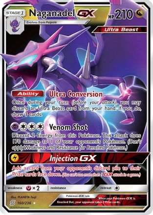 Naganadel-GX 160/236 - Unified Minds Holofoil - Premium Pokemon Single from Nintendo - Just $1.39! Shop now at Game Crave Tournament Store