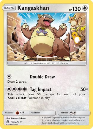 Kangaskhan 163/236 - Unified Minds Holofoil - Premium Pokemon Single from Nintendo - Just $0.50! Shop now at Game Crave Tournament Store