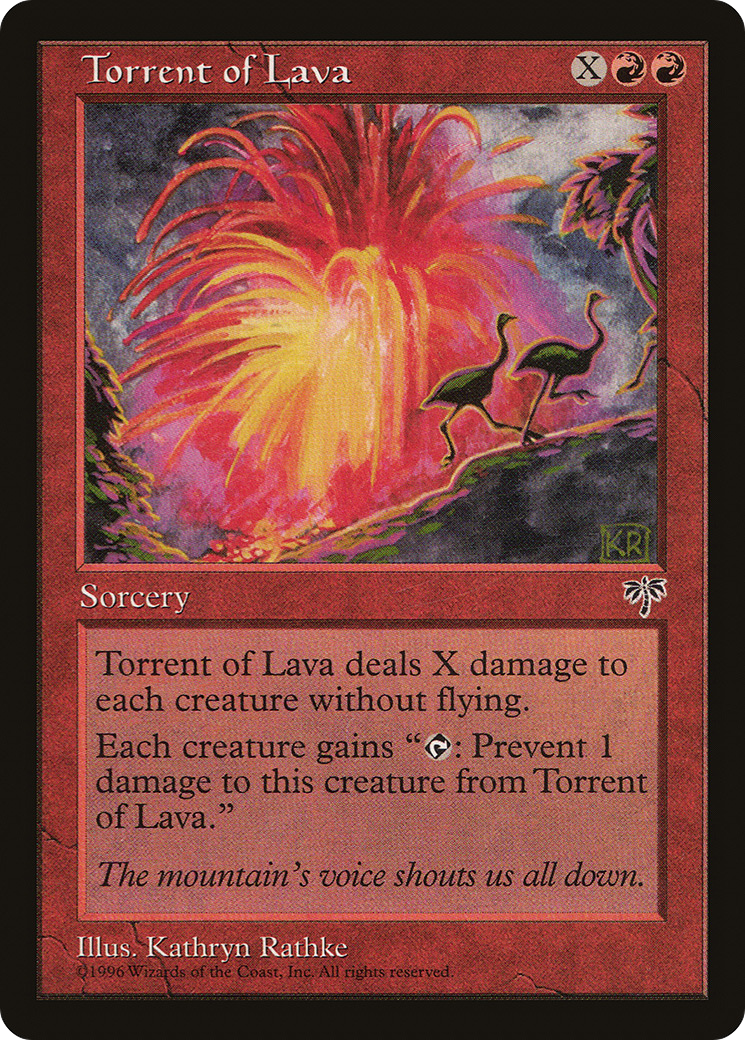 Torrent of Lava (MIR-199) - Mirage - Premium MTG Single from Wizards of the Coast - Just $0.16! Shop now at Game Crave Tournament Store