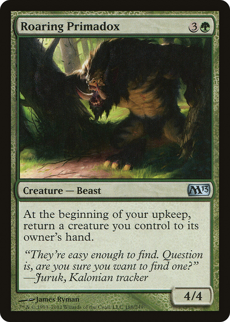 Roaring Primadox (M13-188) - Magic 2013 Foil - Premium MTG Single from Wizards of the Coast - Just $0.12! Shop now at Game Crave Tournament Store