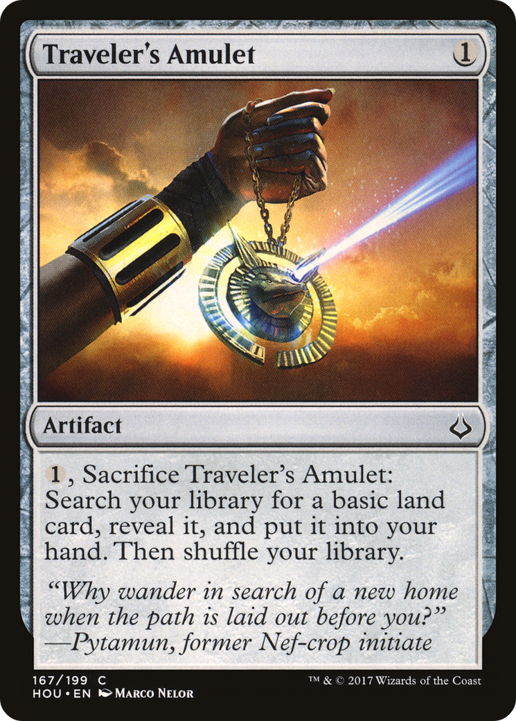 Traveler's Amulet (HOU-167) - Hour of Devastation - Premium MTG Single from Wizards of the Coast - Just $0.25! Shop now at Game Crave Tournament Store
