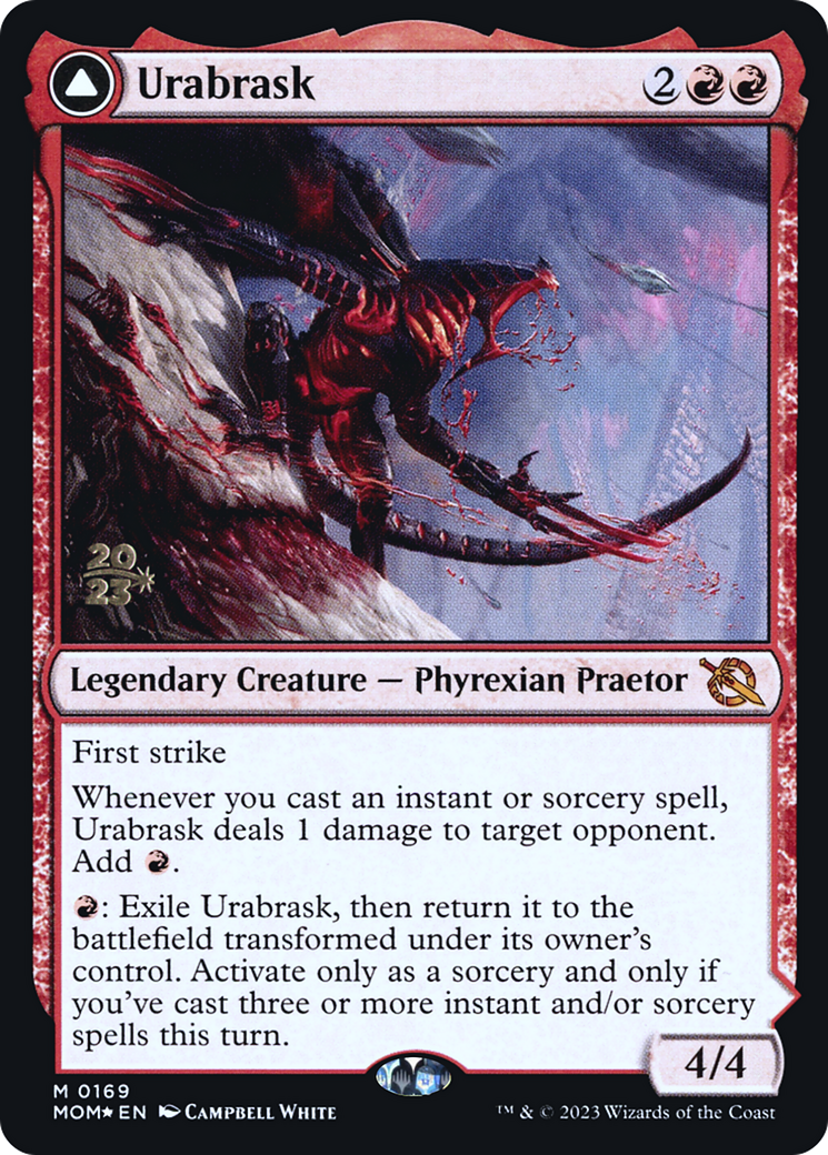 Urabrask // The Great Work (PMOM-169S) - March of the Machine Promos Foil - Premium MTG Single from Wizards of the Coast - Just $5.47! Shop now at Game Crave Tournament Store