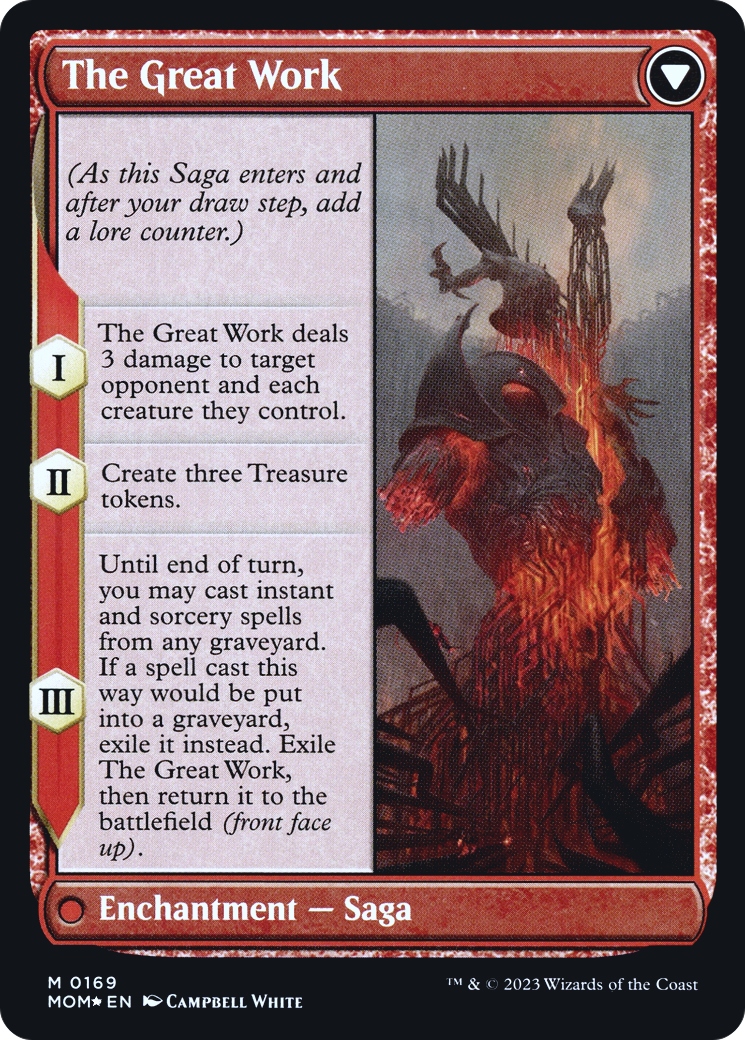 Urabrask // The Great Work (PMOM-169S) - March of the Machine Promos Foil - Premium MTG Single from Wizards of the Coast - Just $5.47! Shop now at Game Crave Tournament Store