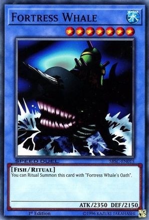Fortress Whale (SBSC-EN015) - Speed Duel: Scars of Battle 1st Edition - Premium Yugioh Single from Konami - Just $0.26! Shop now at Game Crave Tournament Store