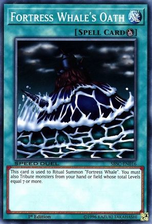 Fortress Whale's Oath (SBSC-EN016) - Speed Duel: Scars of Battle 1st Edition - Premium Yugioh Single from Konami - Just $0.25! Shop now at Game Crave Tournament Store