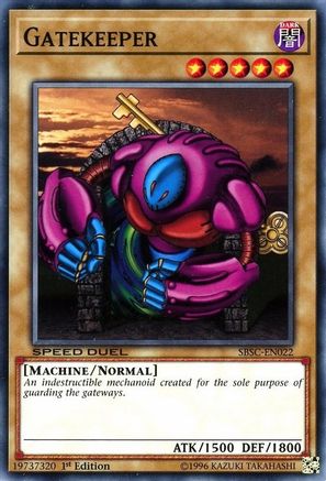 Gatekeeper (SBSC-EN022) - Speed Duel: Scars of Battle 1st Edition - Premium Yugioh Single from Konami - Just $0.25! Shop now at Game Crave Tournament Store