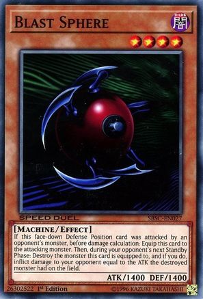 Blast Sphere (SBSC-EN027) - Speed Duel: Scars of Battle 1st Edition - Premium Yugioh Single from Konami - Just $0.36! Shop now at Game Crave Tournament Store