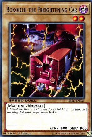 Bokoichi the Freightening Car (SBSC-EN031) - Speed Duel: Scars of Battle 1st Edition - Premium Yugioh Single from Konami - Just $0.25! Shop now at Game Crave Tournament Store