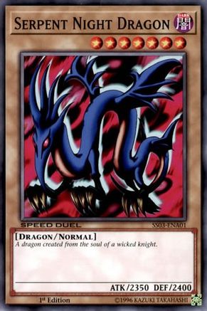 Serpent Night Dragon (SS03-ENA01) - Speed Duel Decks: Ultimate Predators 1st Edition - Premium Yugioh Single from Konami - Just $0.26! Shop now at Game Crave Tournament Store