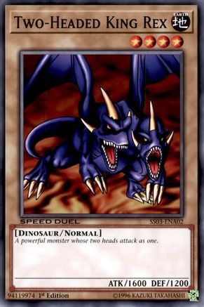 Two-Headed King Rex (SS03-ENA02) - Speed Duel Decks: Ultimate Predators 1st Edition - Premium Yugioh Single from Konami - Just $0.28! Shop now at Game Crave Tournament Store
