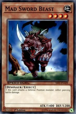 Mad Sword Beast (SS03-ENA09) - Speed Duel Decks: Ultimate Predators 1st Edition - Premium Yugioh Single from Konami - Just $0.25! Shop now at Game Crave Tournament Store