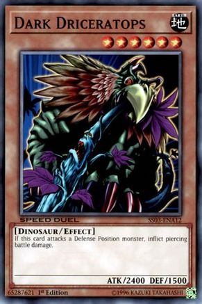 Dark Driceratops (SS03-ENA12) - Speed Duel Decks: Ultimate Predators 1st Edition - Premium Yugioh Single from Konami - Just $0.25! Shop now at Game Crave Tournament Store