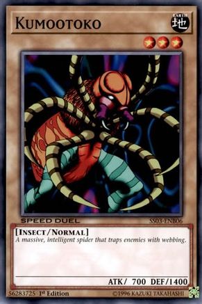 Kumootoko (SS03-ENB06) - Speed Duel Decks: Ultimate Predators 1st Edition - Premium Yugioh Single from Konami - Just $0.25! Shop now at Game Crave Tournament Store