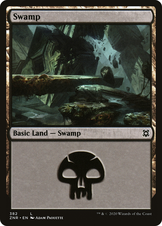 Swamp (ZNR-382) - Zendikar Rising - Premium MTG Single from Wizards of the Coast - Just $0.08! Shop now at Game Crave Tournament Store